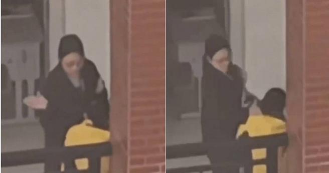 大陆一名小学女老师狂甩学生耳光。（图／翻摄自微博）