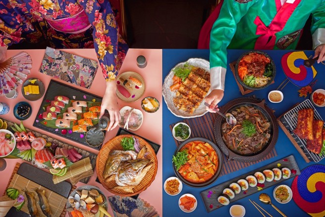 裕元花园酒店温莎咖啡厅自助Buffet推出为期一个月的「日韩美食节」。(图/裕元花园提供)