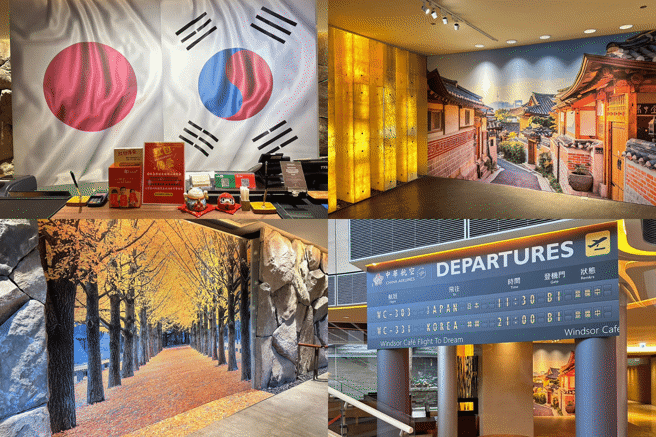 裕元花园酒店温莎咖啡厅自助Buffet日韩美食节用心营造用餐氛围。(图/裕元花园提供)