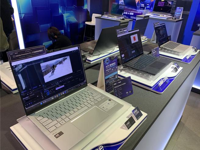英特尔携手宏碁、华硕、微星等OEM业者打造全新AI PC。／图：张珈睿