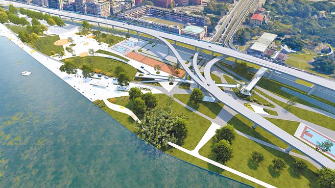 台北市水利处提出5年18亿预算，打造「淡水河空间环境营造」计画，现阶段已经开始与地方民眾沟通及规画等相关工作，预计于今年下半年提都市设计审议委员会，并于2025年下半年陆续动工、2028年下半年完工启用。此为示意图。（北市水利处提供／丁上程台北传真）