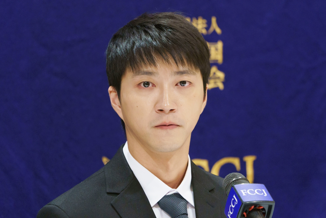 江宏杰去年在东京开记者会控诉前妻。（图／达志影像）