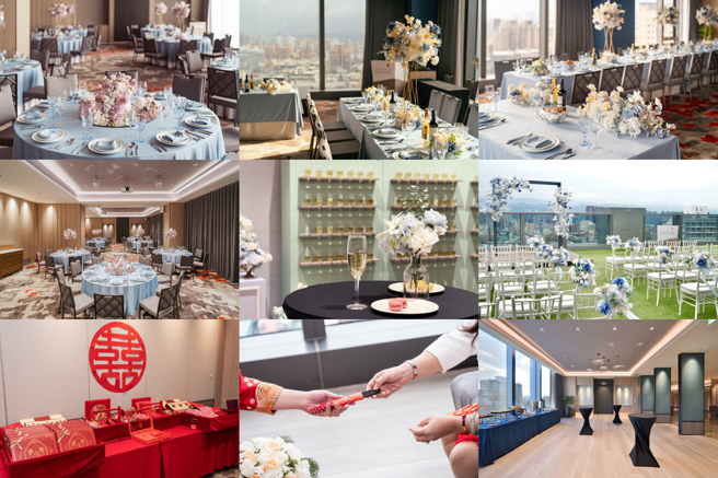 12樓全層分為花語‧青山‧綠意‧雲詠4廳，中西式婚禮都很適合！（圖／格萊天漾大飯店提供）