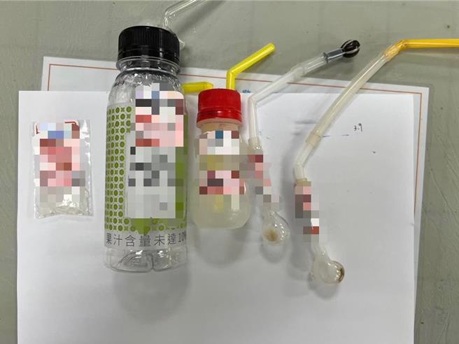 警方到住處逮人時，又發現毒品和吸食器。（翻攝照片／洪靖宜高雄傳真）