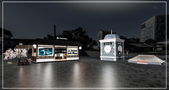 《浪人崛起》在华山举行的上市庆祝活动以和风及洋风两大主题打造大型装置艺术。（SIET提供／古明弘台北传真）