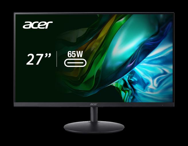 Acer 推出SH2系列薄型螢幕，27吋，建議售價6999元。（Acer提供／古明弘台北傳真）