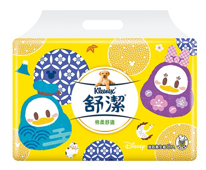 愛買量販舒潔棉柔抽取衛生紙90抽×8包，原價199元，3月26日前加購價95元。（愛買提供）