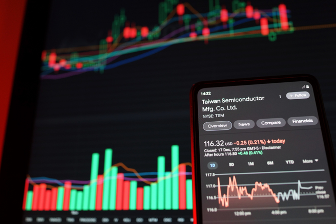台积电ADR周五持续下跌。（示意图/达志影像/shutterstock）
