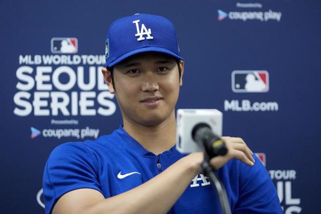 道奇队日籍球星大谷翔平。（美联社）
