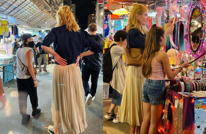 身高180公分的妮可基嫚，在人群中宛如巨人。（圖／取自妮可基嫚IG）