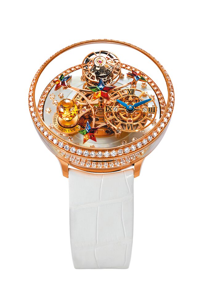 Jacob & Co.為慶祝SHH開幕特別推出Ciel Etoile SHH特別版腕表，688萬元，限量10只。（高登鐘錶提供）