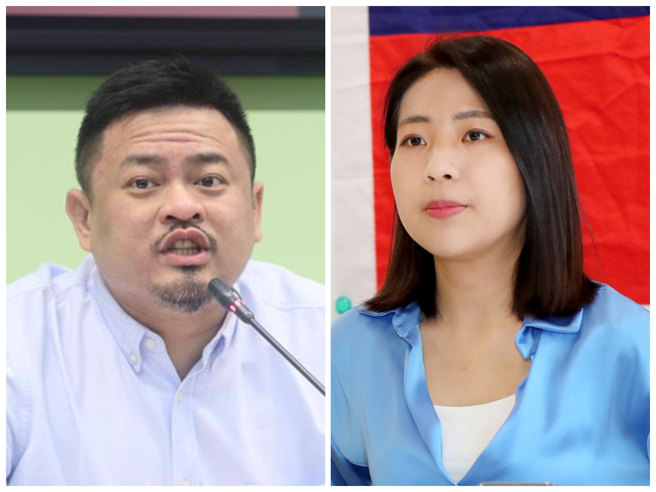 民進黨立委洪申翰（左）和國民黨立委徐巧芯（右）為了韓國瑜「沒收質詢」一事槓上。（中時資料照合成）