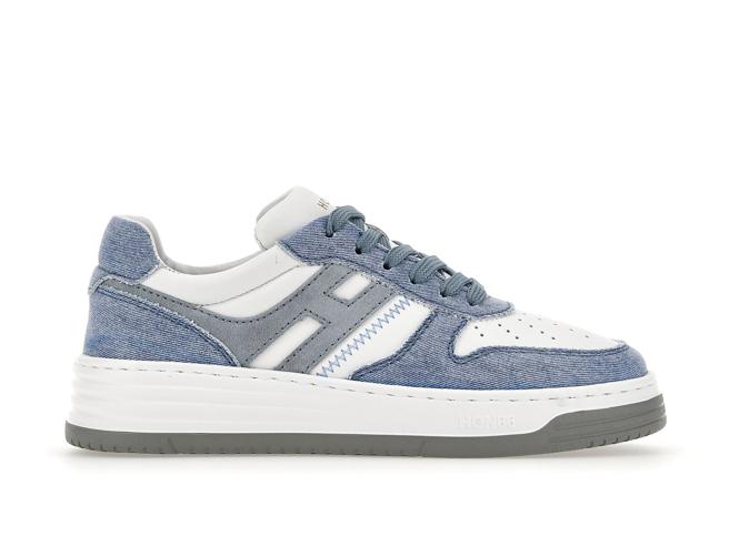 SOGO復兴馆HOGAN H630单寧拼接皮革男女同款休閒鞋，1万9800元。（SOGO提供）