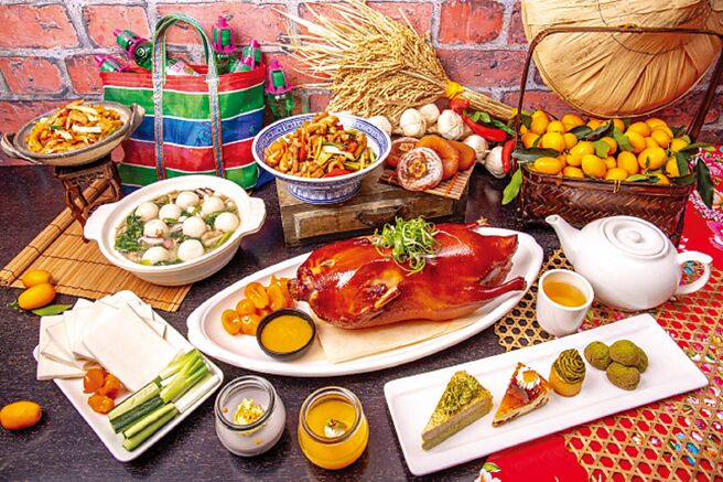 台北凱達揪好客，百宴自助餐廳推客家美食季，3月份「女神同行」優惠，四人同行一位女性免費。圖／台北凱達大飯店提供