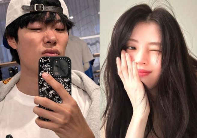 韩韶禧(右)认爱柳俊烈后粉丝骤减，更遭受不少舆论攻击。（图／柳俊烈、韩韶禧IG）