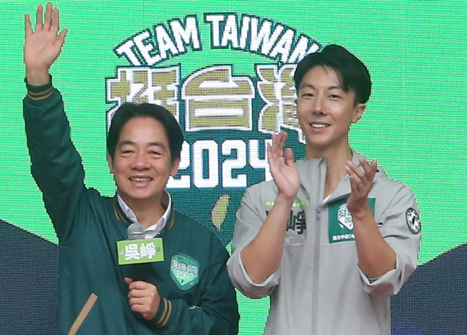 准总统赖清德（左）、民进党发言人吴峥（右）。（资料照，赵双杰摄）