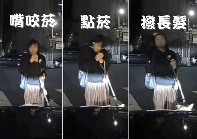 長髮男在路中央阻擋車輛前行，帥氣動作讓網友拳頭硬了。（翻攝爆料公社）