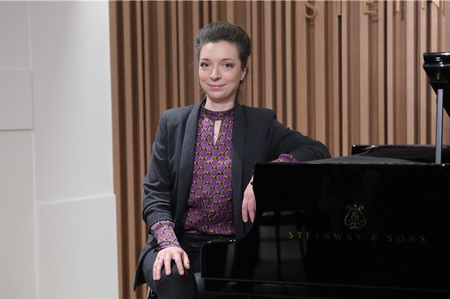 蕭邦國家鋼琴大賽首獎得主阿芙蒂耶娃睽違5年，再度來台，除了獨奏會，也將挑戰一晚演奏兩首蕭邦鋼琴協奏曲。（黃世麒攝）