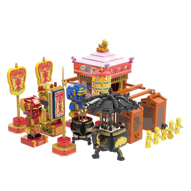 「TRUE WAY TOY」白沙屯妈祖积木组合9件组，活动价3998元。（momo购物提供／古明弘台北传真）