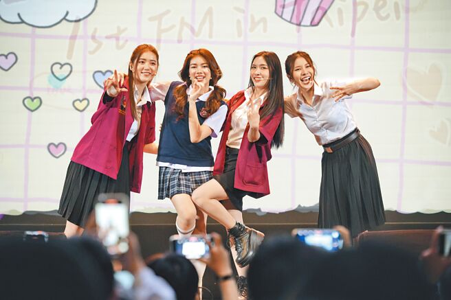 Noon（左起）、Praewa、Lookkaew、Anda來台，17日舉行見面會。（大國文化提供）