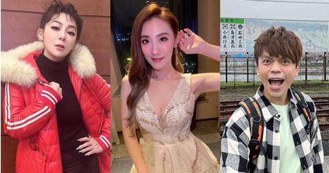 王彩桦（左起）、谢金晶、蔡阿嘎都曾寻求神明解惑。（图／翻摄自IG）