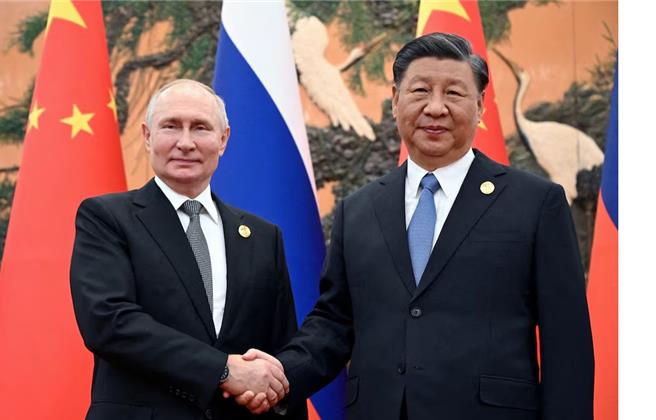 普丁2023年訪問中國時與習近平在北京見面 （路透社）