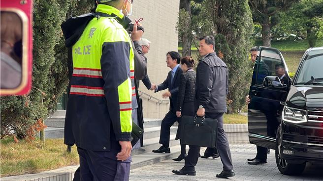 副总统赖清德19日下午赴竹科同业公会与台湾半导体业者闭门会谈。（王惠慧摄）