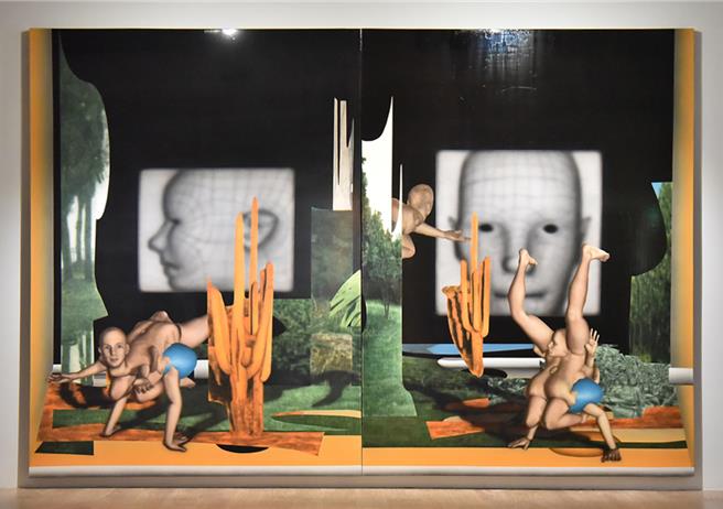 陳岳宏作品《Re樹林，草地，仙人掌的一場觀察行動》。（華梵大學提供）