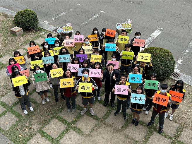 大學繁星推薦19日放榜，台中市大里高中共38人錄取台清交成政與多所國立大學，繁星上榜率超過6成，榜首郭騏熏以五科74級分、六科89級分創下校史最高級分紀錄。（大里高中提供／潘虹恩台中傳真）