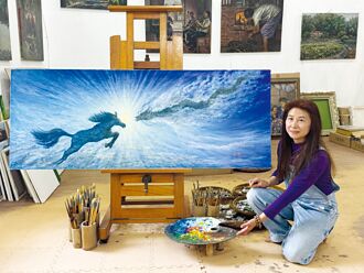 台南山中畫家鄭羽桑 新作「撥雲見日」磅礡亮相