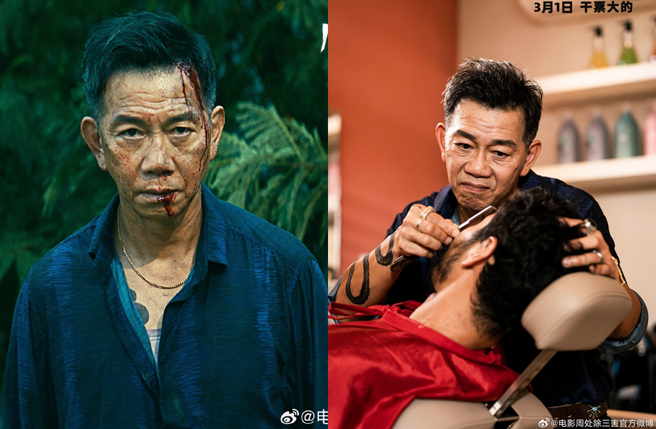 袁富華在《周處除三害》中飾演大惡人「香港仔」許偉強。（圖／翻攝自電影周處除三害官方微博）