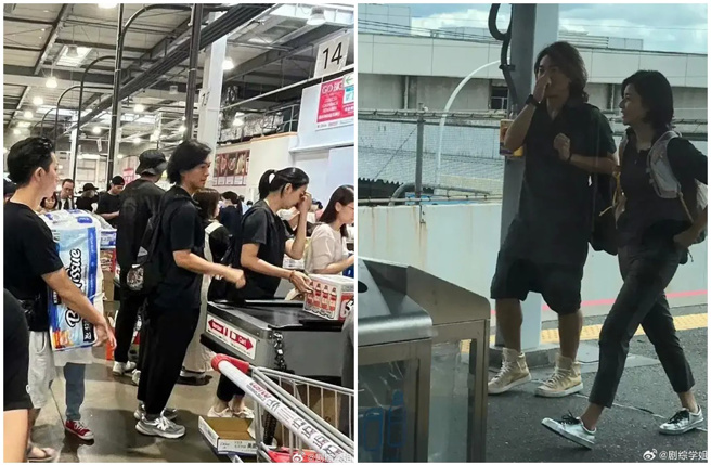 鄭伊健和老婆蒙嘉慧多次在日本街頭被捕獲。（圖／微博）