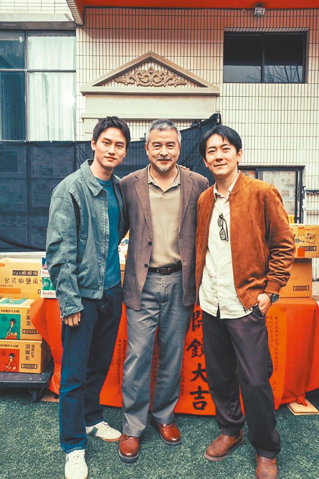 范少勋（左起）、李铭顺、施名帅在惊悚片《凶宅专卖店》有精采对手戏。（趣放娱乐提供）