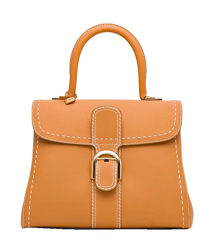 Delvaux Brillant MM Surpique茶色，价格店洽。（Delvaux提供）