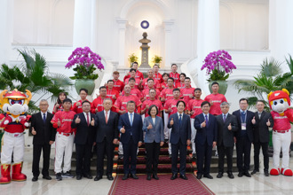 中職》蔡總統接見台灣大賽冠軍味全龍 紅色榮耀前進總統府