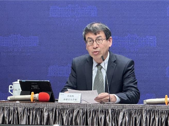 行政院發言人林子倫。（黃婉婷攝）