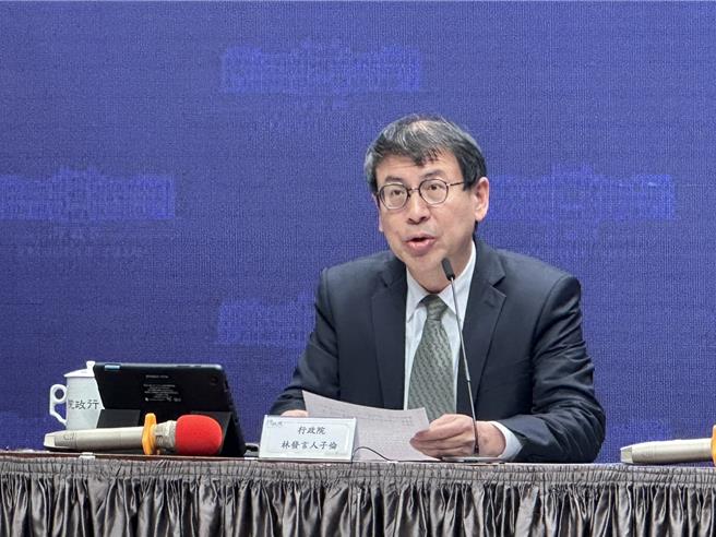 行政院发言人林子伦。（黄婉婷摄）