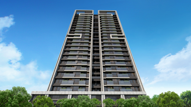 遠雄建設在「桃園最後一塊市心重劃區」小檜溪的壓軸推案「遠雄夏沐」。(圖/業者提供3D示意圖)