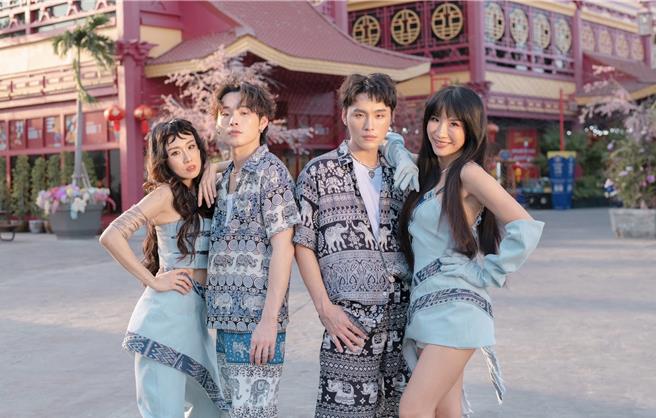 展荣展瑞与中国娃娃之前一同拍摄MV。（Projext 52 音乐计划、锦嘉国际提供）