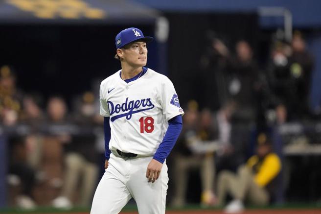 道奇队日籍投手山本由伸。（美联社）