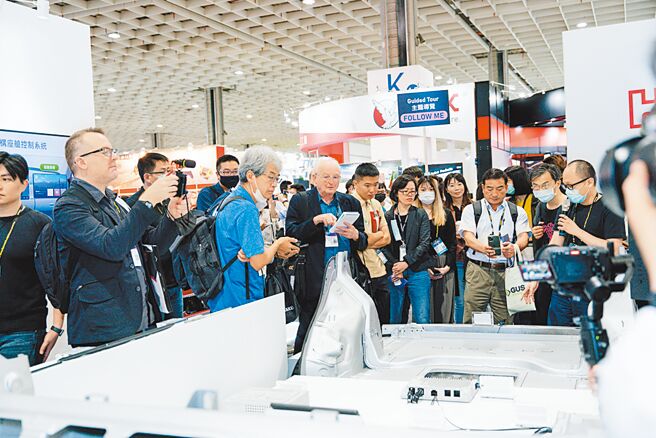 台北国际汽配展以「减碳永续、创新思维、安全出行、生态链结」四大展览主轴，携手业者链结全球未来移动。图／贸协提供