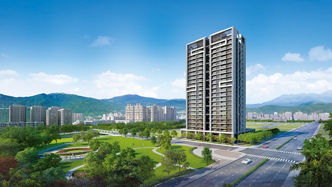 桃园小桧溪「远雄夏沐」300坪中庭花园，衔接4,200坪水岸公园。图／业者提供