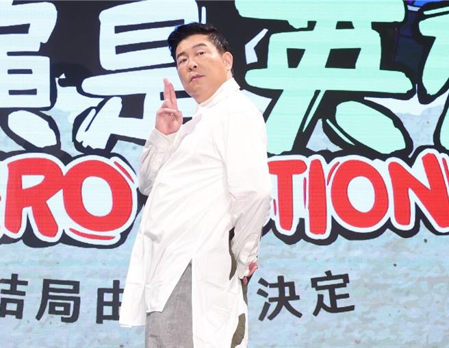 曾国城今出席舞台剧记者会。（粘耿豪摄）