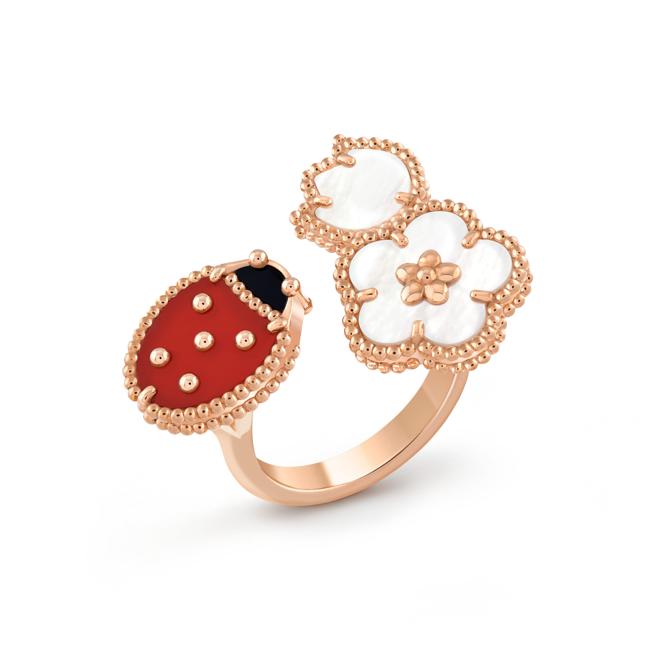 梵克雅宝Lucky Spring指间戒Between the Finger。（Van Cleef & Arpels提供／）