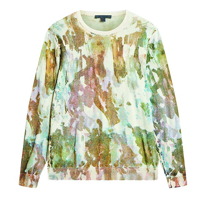 John Varvatos ROMAIN水彩长袖卫衣，9200元。（John Varvatos提供）