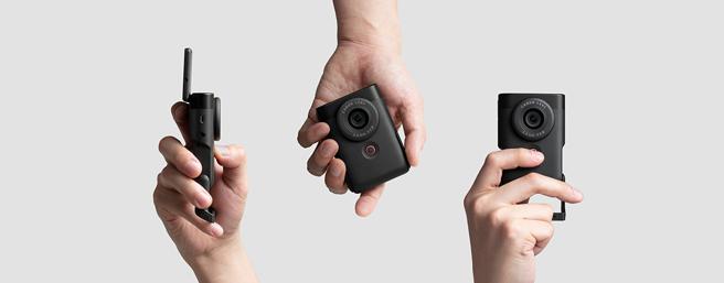 Canon的PowerShot V10 影音相机，获得今年德国「iF设计大奖」。 （Canon提供／古明弘台北传真）