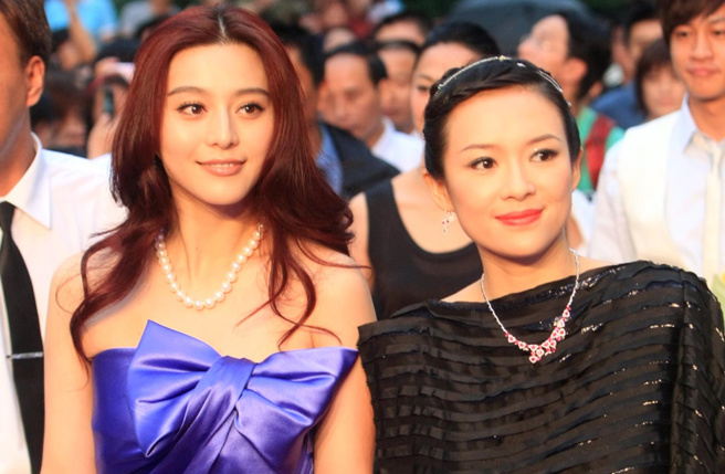 范冰冰和章子怡频传关系不合。（图／中新社）