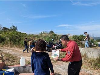 桃園大溪美華公墓設水塔 籲民眾熄滅餘燼避火災