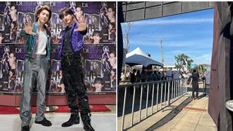 高雄直擊／SJ D＆E櫻花季彩排場外嗨翻 東海寵粉揮手又清唱新歌