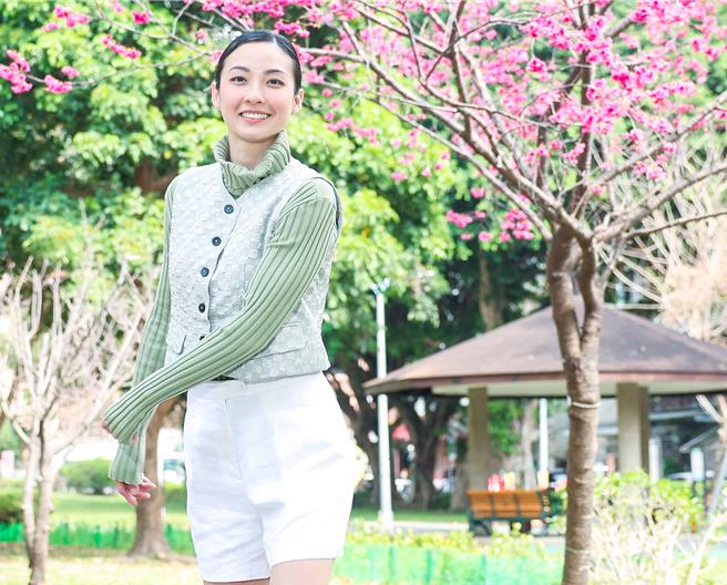 黄湘婷曾为了爱当空中飞人。（粘耿豪摄）